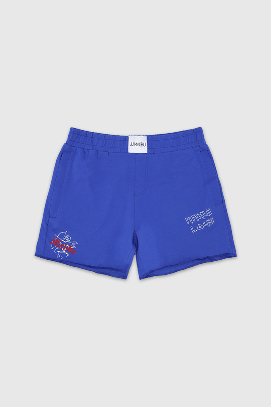 Call You Tonight 5" Short Shorts w/ Elastic Waistband - Blue