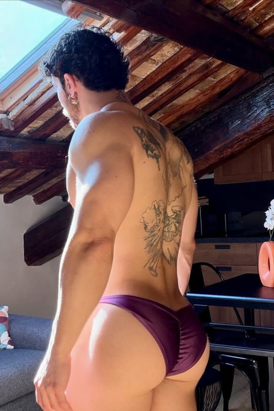 Dynamic Scrunch-Butt Bikini Briefs - Dark Purple