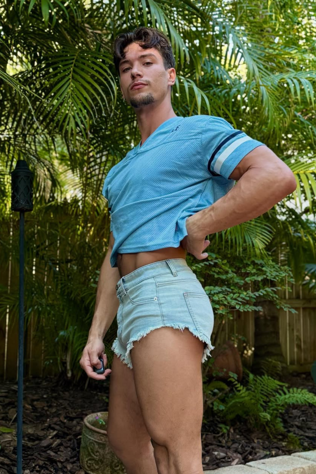 JJ Varsity V-Neck Jersey - Sky Blue