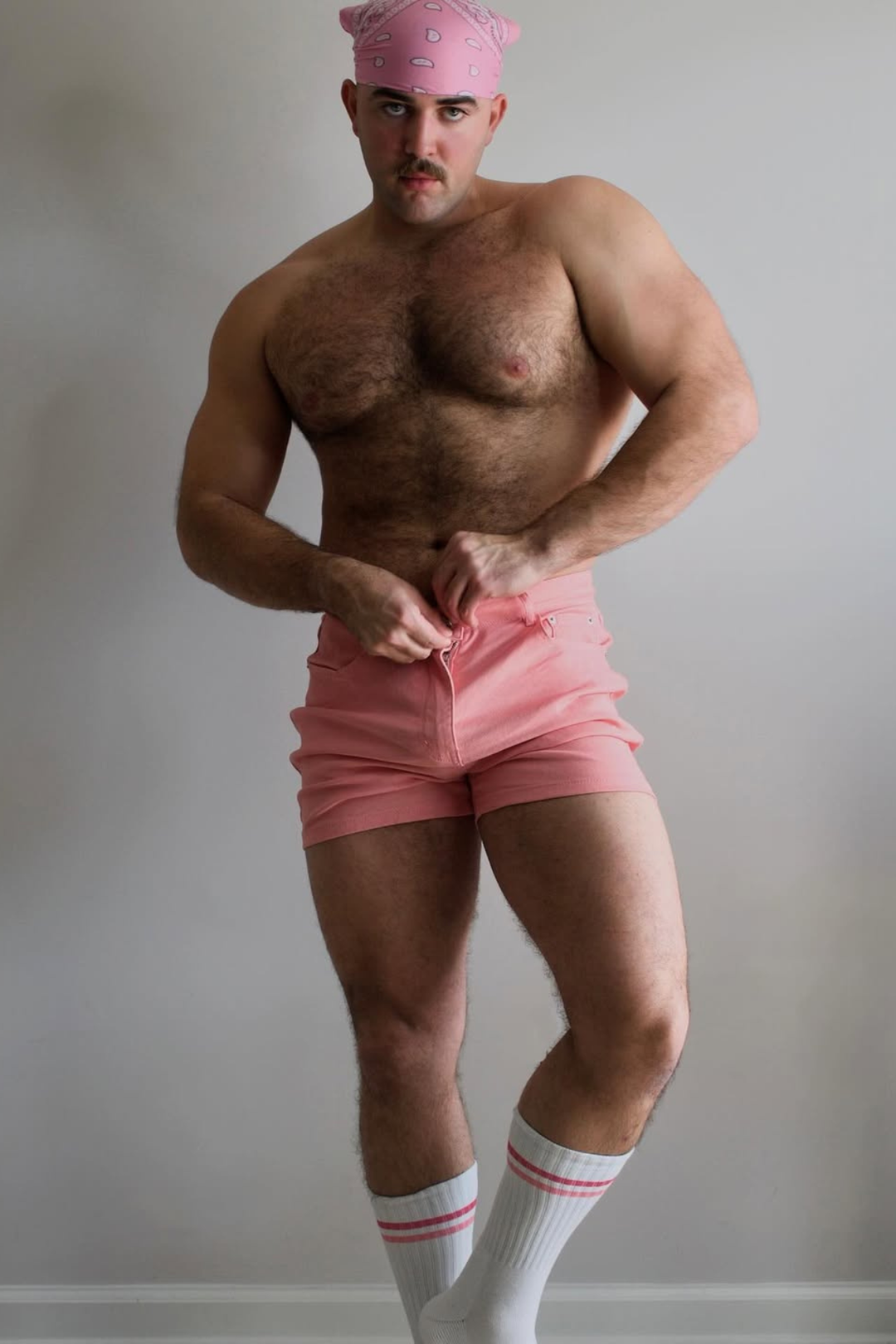 Men's Color Pop 3.5'' Denim Shorts - Hot Pink