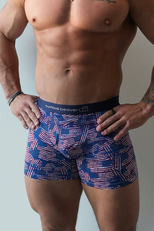 Men's Boxer Briefs - USA Flag
