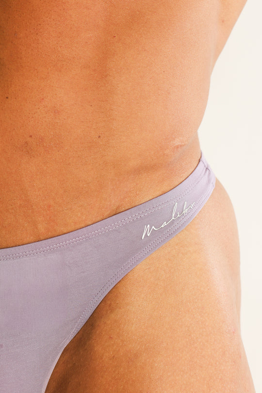 Premium Modal Scrunch-Back Thong - Dusty Lavendar