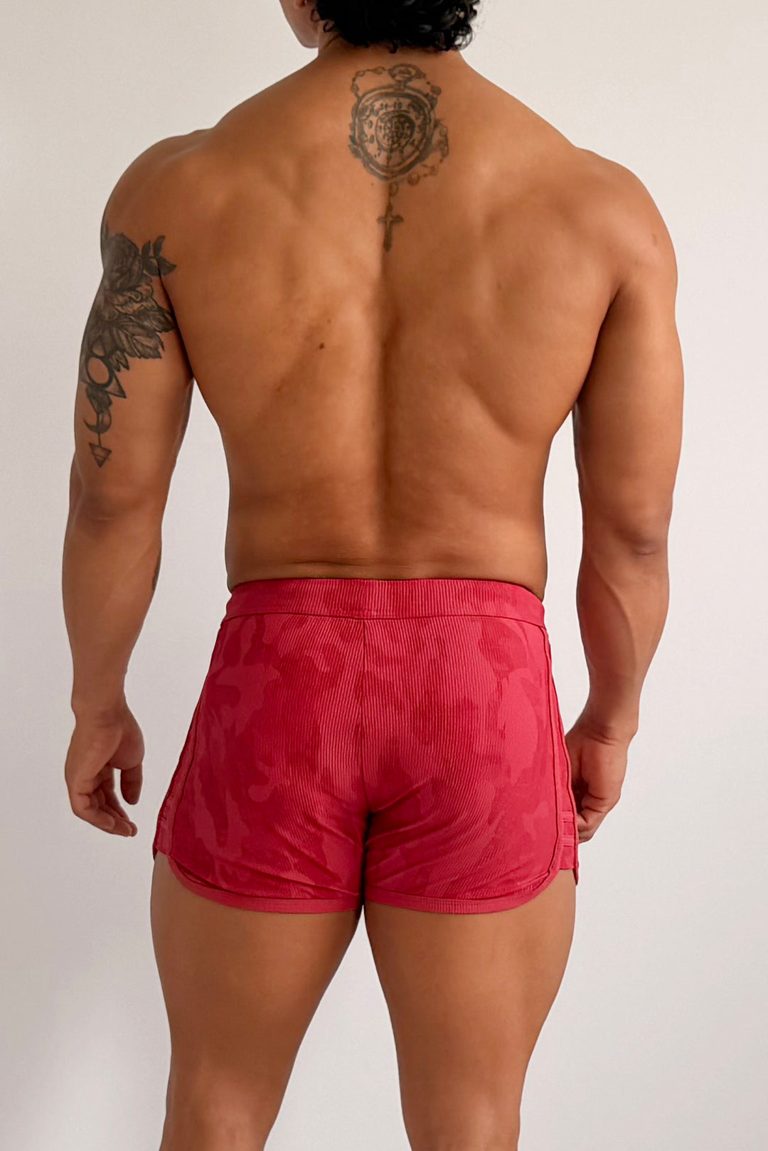 City Fit Drawstring Short Shorts - Strawberry Red