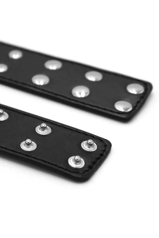 Vegan Leather Studded Arm Bands - Black