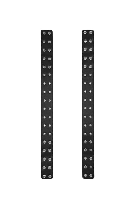Vegan Leather Studded Arm Bands - Black