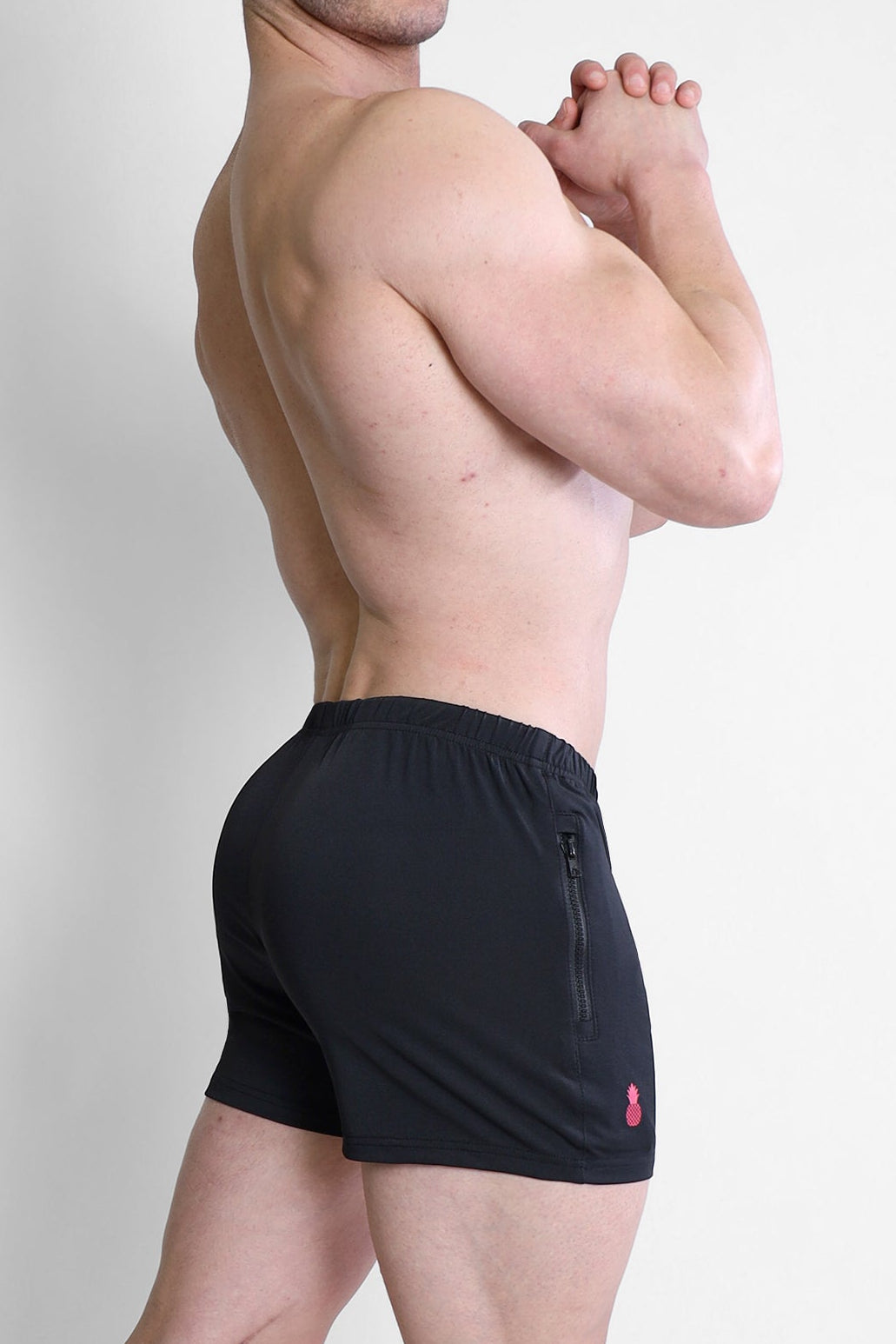 Karma 2" Short Shorts with Zipper Pockets - Black