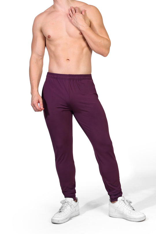 Peek-A-Boo Joggers - Plum Purple