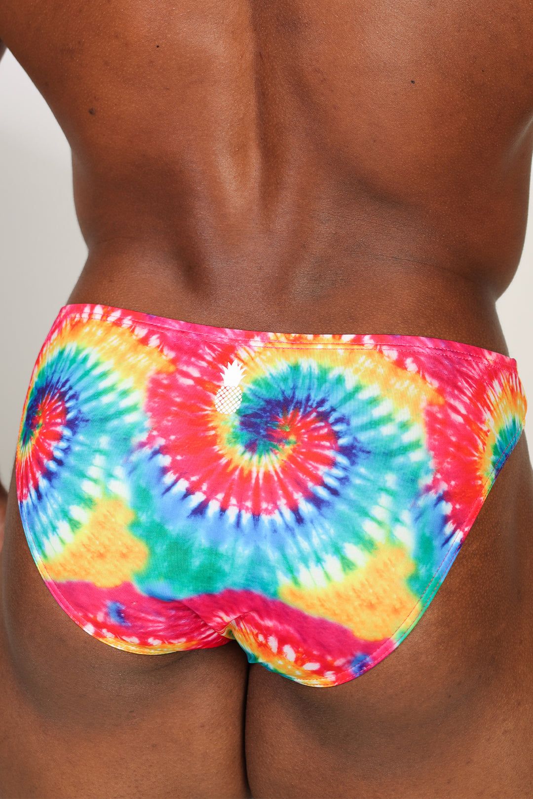 Men's Slimmer Bulge Briefs - Rainbow Tie Dye