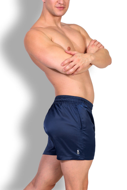 ShimmerFlex Active Shorts - Navy