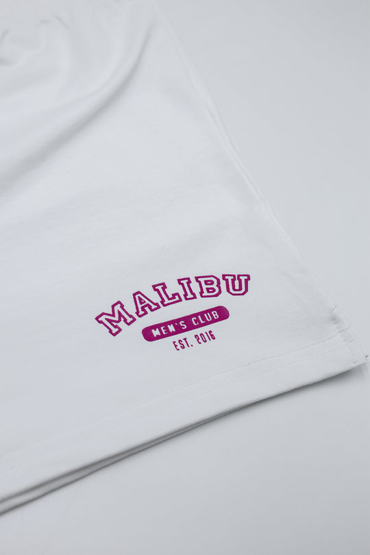 Peek-A-Boo Varsity 2" Short Shorts  -  Marshmallow