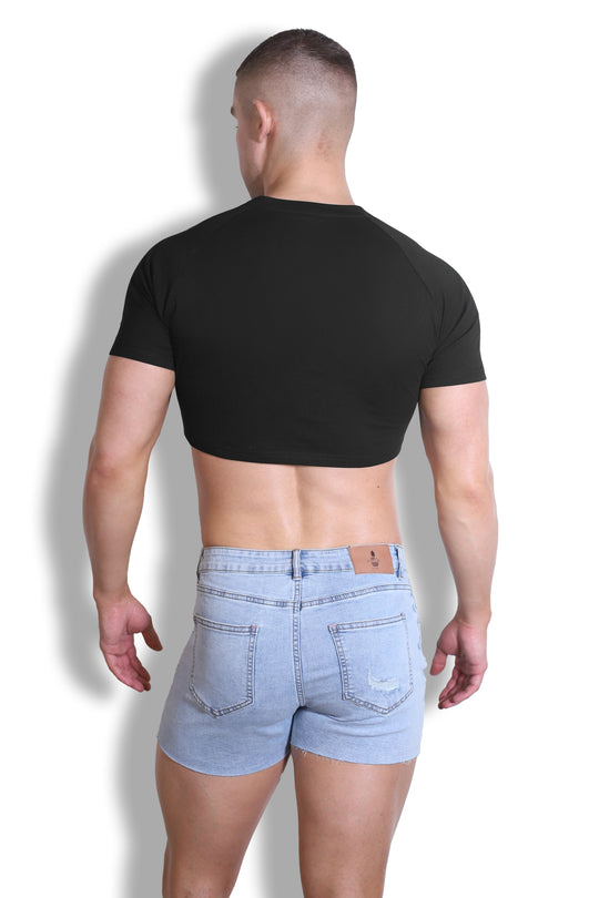 Muscle-Fit Crop Tee - Midnight Bae