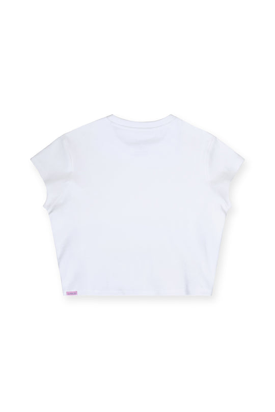 Cap Sleeve Rib Knit Crop Top - Ivory