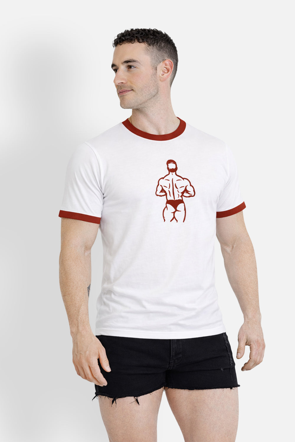 Field-Day Ringer Tee - White w/ Red Trim