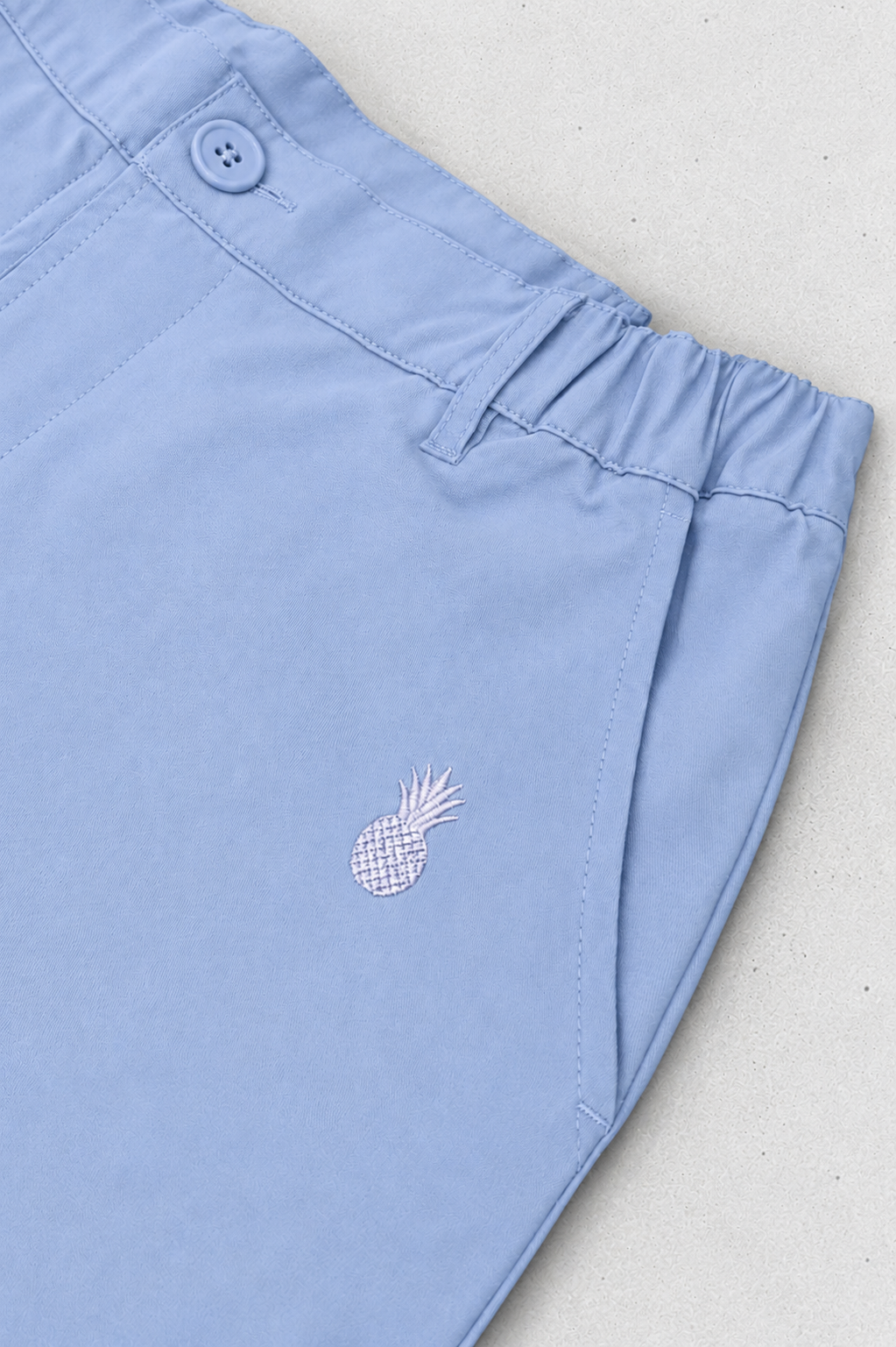 Muscle-fit Men's 2.5'' Stretchy Chino Shorts - Pale Blue