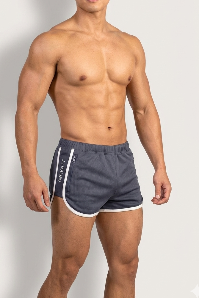 Nightcall Elastic Waist 3" Short Shorts - Smokey Grey