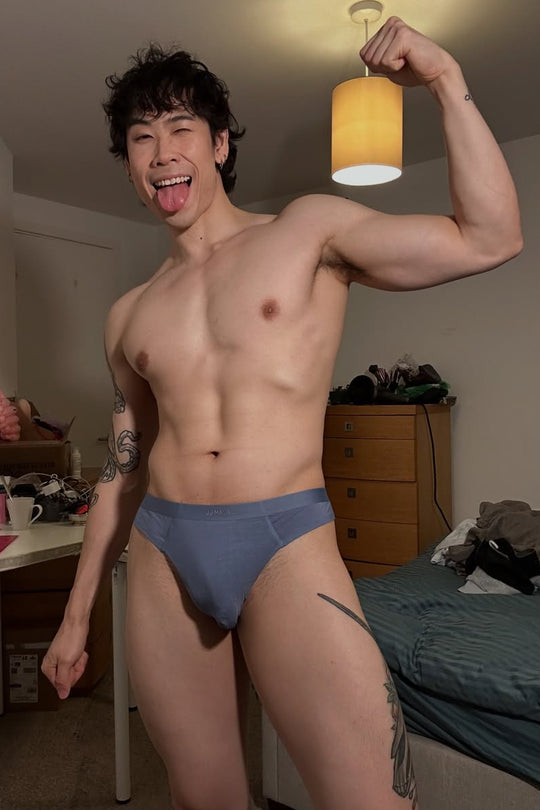 Premium Modal Scrunch-Back CHEEKY Brief - Dusty Blue