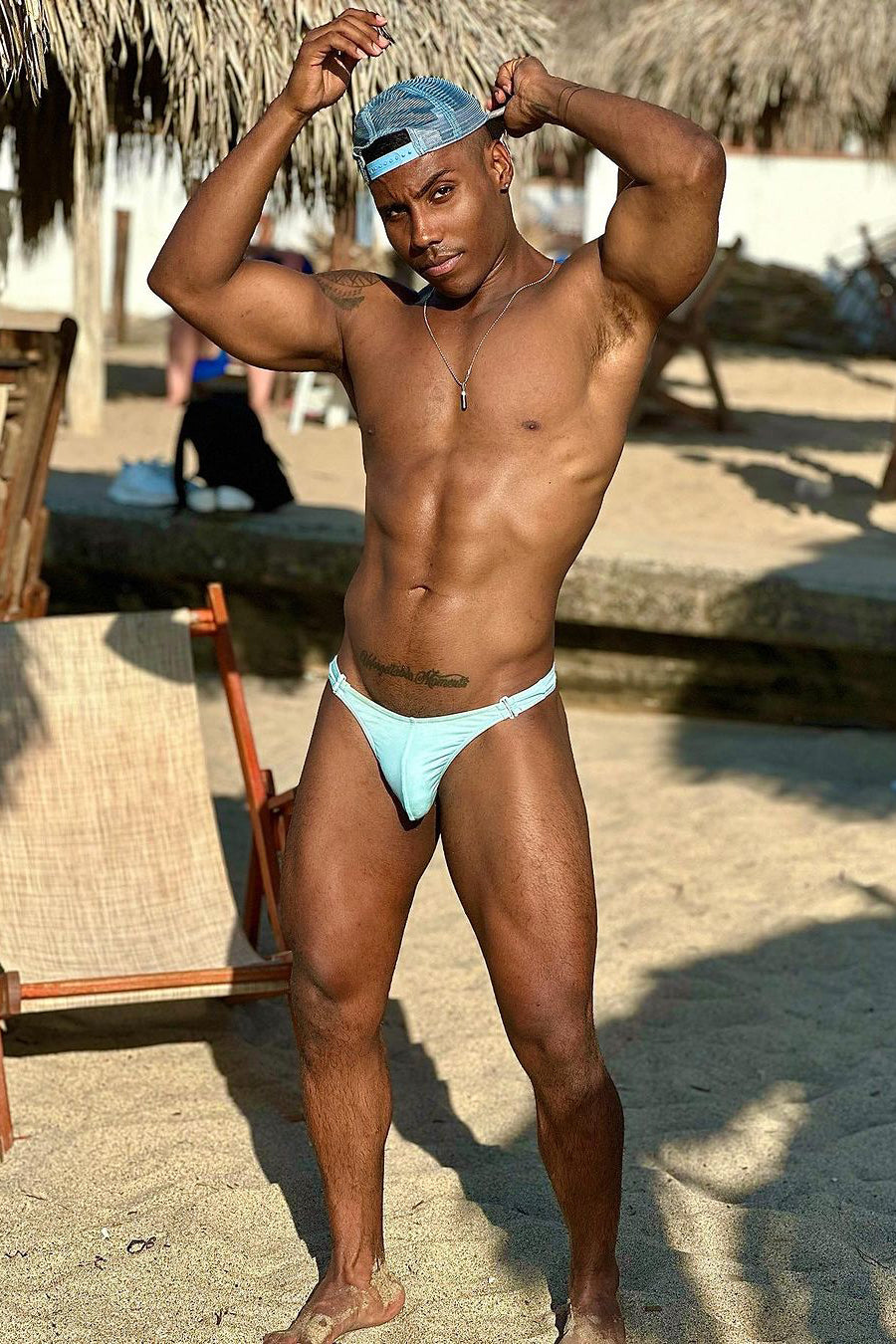 Voyage Low-Cut Swim Bikini Briefs for Men - Light Blue