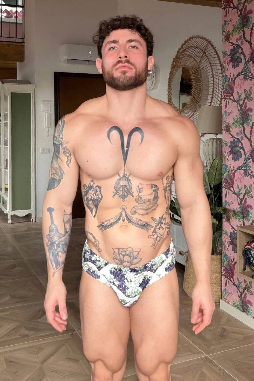 Wet-N-Wild Swim Briefs - Crashing Waves